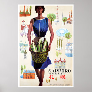 Sapporo Travel Art Hokkaido Print Japanese Japan