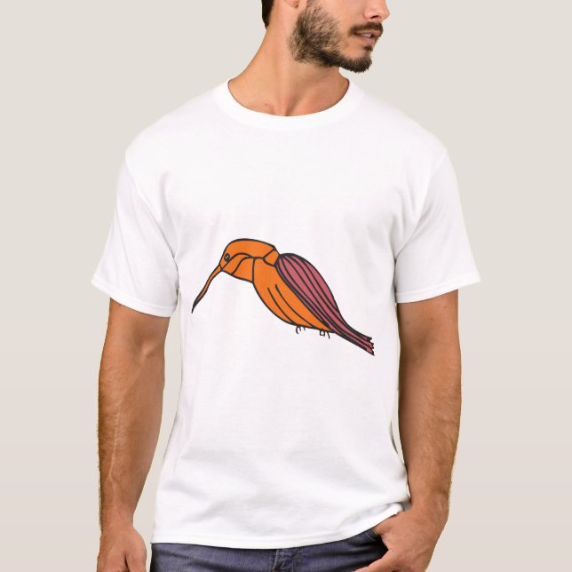 Sapsucker Bird Style Wings Long Beak T-Shirt (Front)