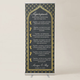 Saptapadi Seven Steps Marriage Vow Wedding Retractable Banner