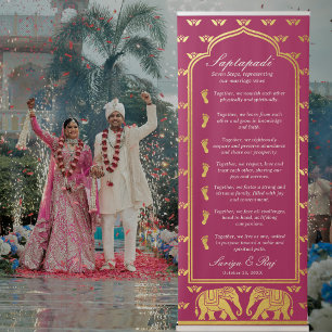 Saptapadi Seven Steps Marriage Vow Wedding Retractable Banner