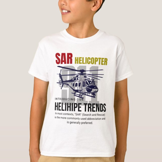 SAR Helicopter T-Shirt (Front)