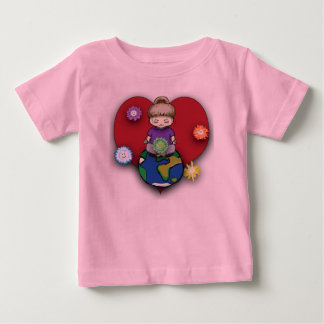 Sara Fay Meditating on Globe with Elementals Baby T-Shirt