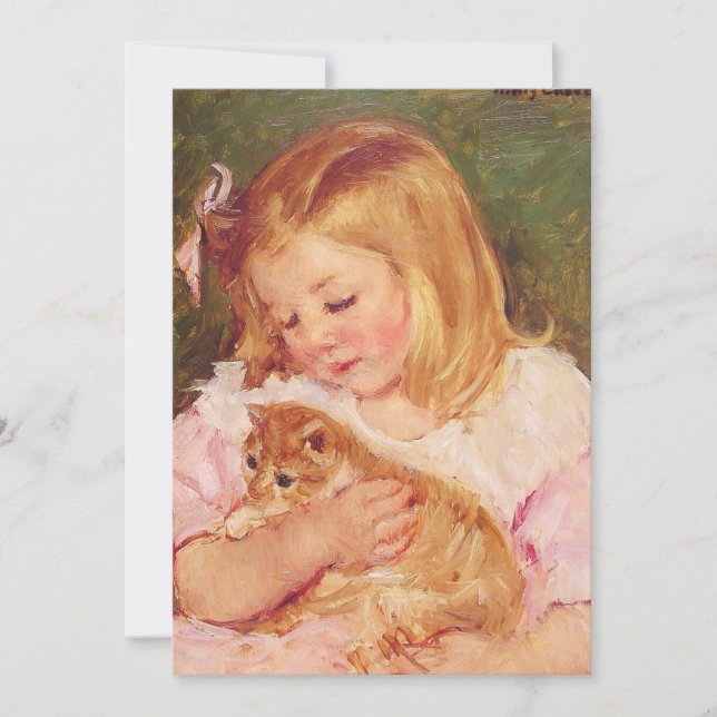 Sara Holding a Cat | Mary Cassatt (Front)