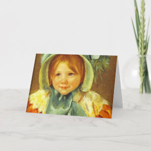 Sara in a Green Bonnet. c. 1901, Mary Cassatt Card