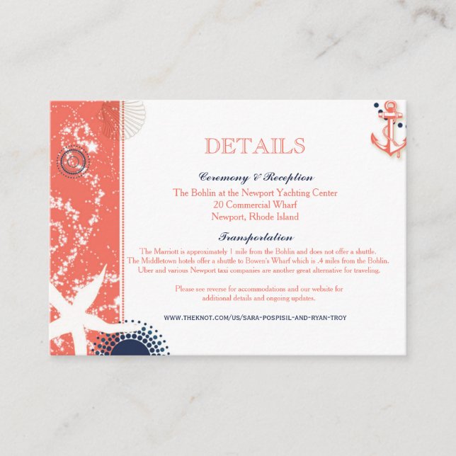 Sara Wedding Accommodations Enclosure Card (Front)
