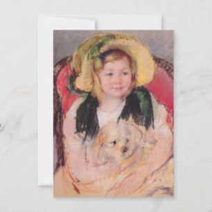 Sara with her Dog (by Mary Cassatt) Greetings Card
