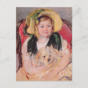 Sara with her Dog (by Mary Cassatt) Postcard