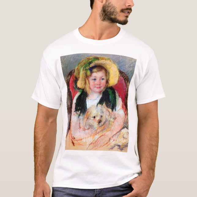 Sara with Her Dog, Cassatt T-Shirt (Front)