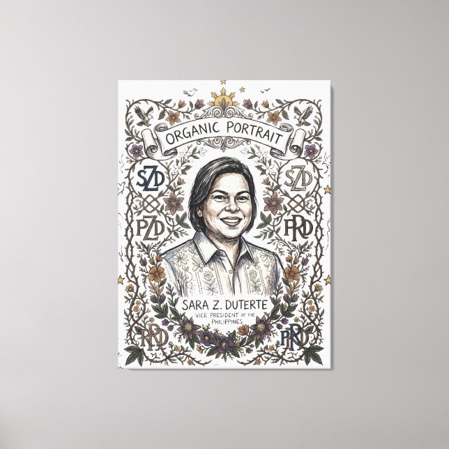 SARA Z. DUTERTE-ORGANIC PORTRAIT CANVAS PRINT (Front)