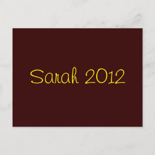 Sarah 2012 postcard