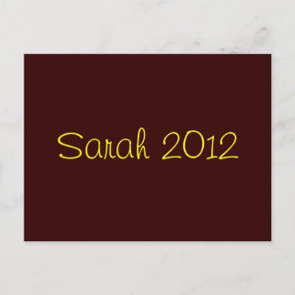 Sarah 2012 postcard