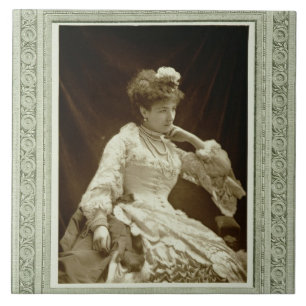 Sarah Bernhardt (1844-1923), from 'Galerie Contemp Tile