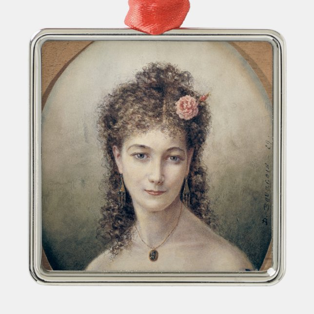 Sarah Bernhardt  1869 Metal Tree Decoration (Front)