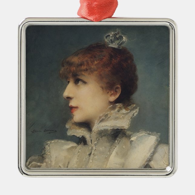 Sarah Bernhardt  1875 Metal Tree Decoration (Front)