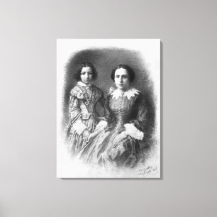 Sarah Bernhardt and her mother? Canvas Print