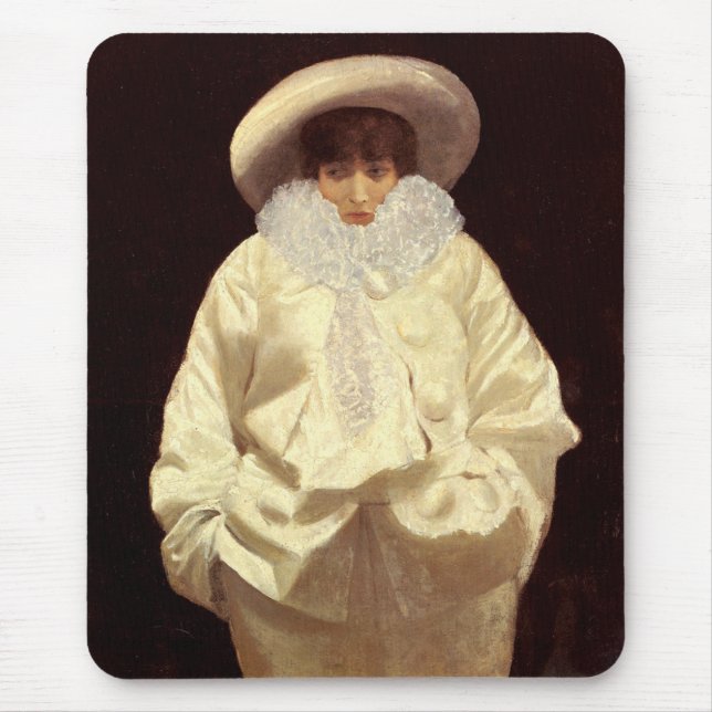 Sarah Bernhardt as Pierrot (Sad Clown) Mouse Mat (Front)