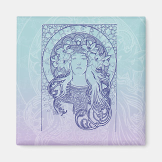 Sarah Bernhardt by Mucha Magnet