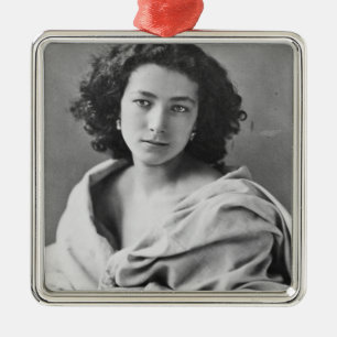 Sarah Bernhardt in costume, c.1860 Metal Tree Decoration