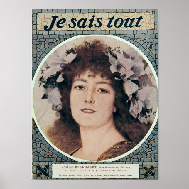 Sarah Bernhardt  in Gismonda Poster (Front)