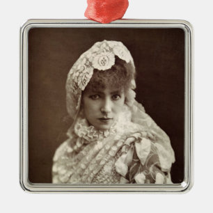 Sarah Bernhardt  in the role of Marion Delorme Metal Tree Decoration