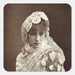 Sarah Bernhardt  in the role of Marion Delorme Square Sticker