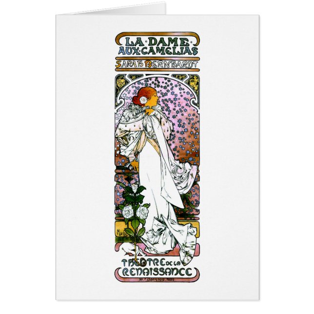 Sarah Bernhardt, La Dame aux Camélias, Mucha Fine (Front)