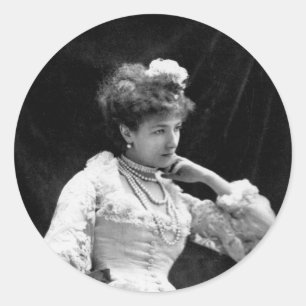 Sarah Bernhardt Vintage Photo - 1877 Classic Round Sticker