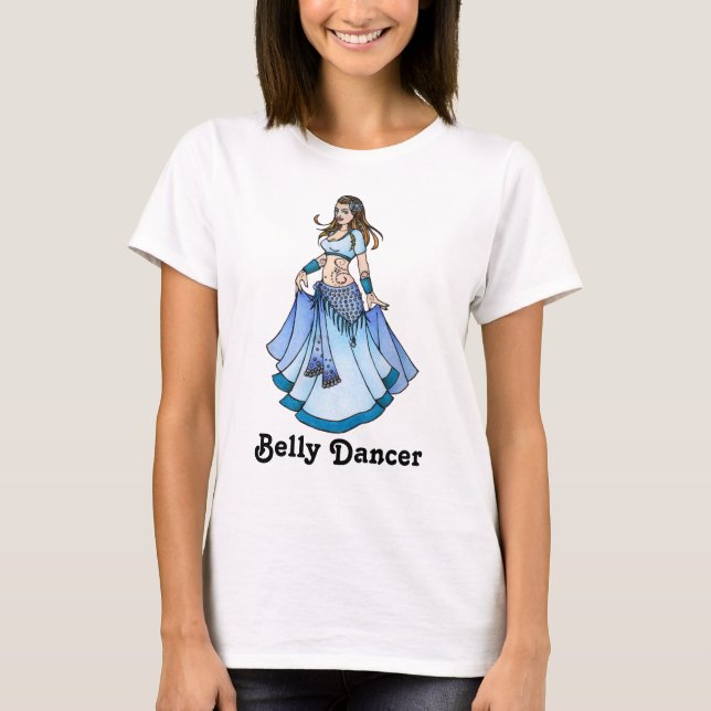 Sarah Blue Bellydancer T-Shirt (Front)