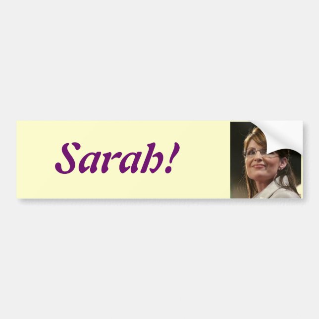 Sarah! bumper sticker (Front)