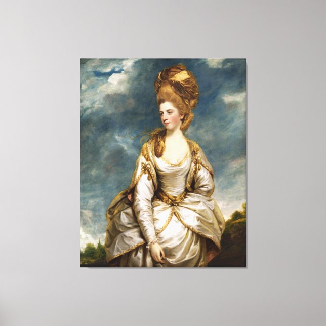 Sarah Campbell by Joshua Reynolds Canvas Print (Front)