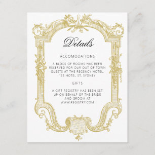 Sarah - Formal Wedding Invitation Enclosure Card