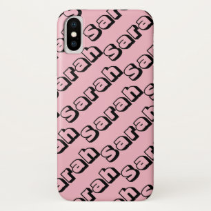 sarah from Orphan Black. open block font iPhone X Case