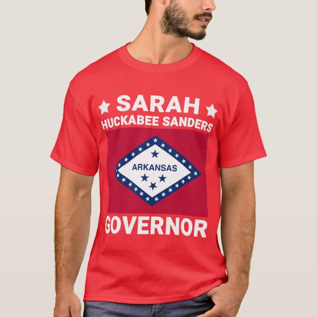 Sarah Huckabee Sanders Governor Arkansas Flag T-Shirt (Front)