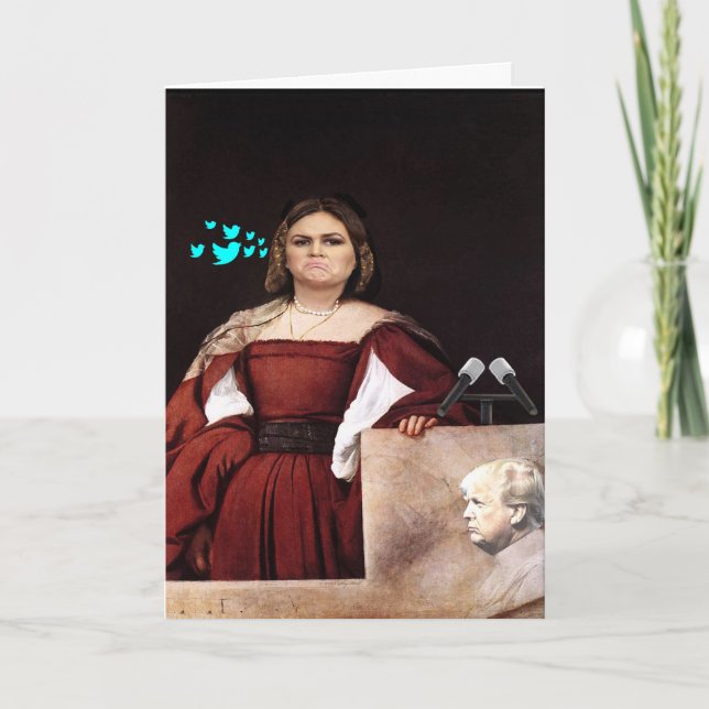Sarah Huckster Sanders Customisable Birthday Card (Front)