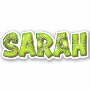 Sarah Name Kiwi Design Sticker