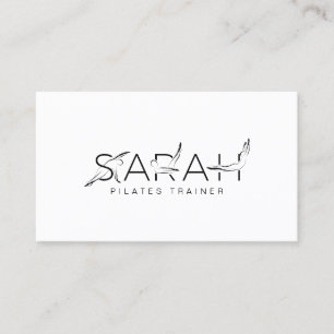 SARAH Name Pilates Instructor  Business Card