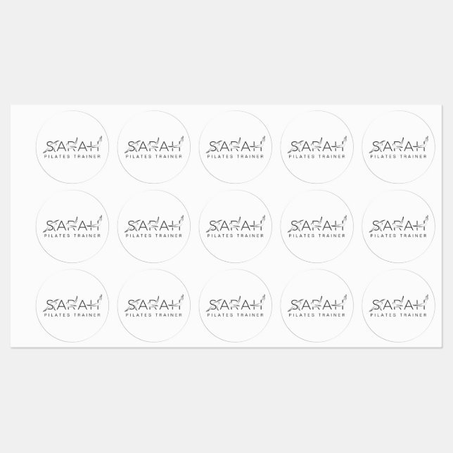 SARAH Name Pilates Instructor  Label (Sheet)