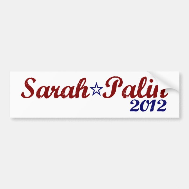 Sarah Palin 2012 Bumper Sticker (Front)