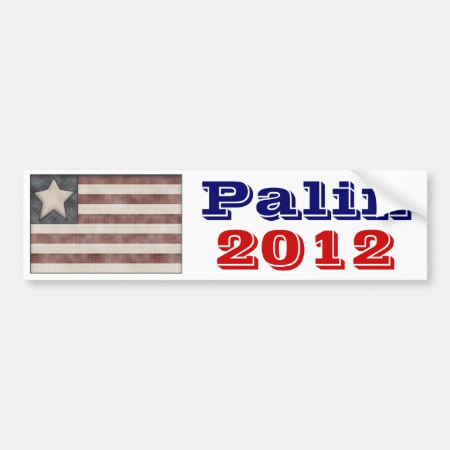 Sarah Palin 2012 Bumper Sticker (Front)