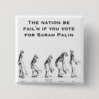 Sarah Palin- Creationist 15 Cm Square Badge