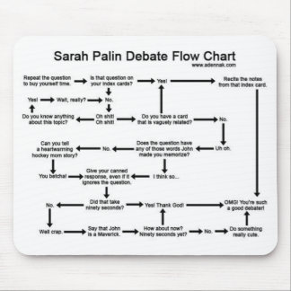 Sarah Palin Debate Flow Chart Mouse Mat