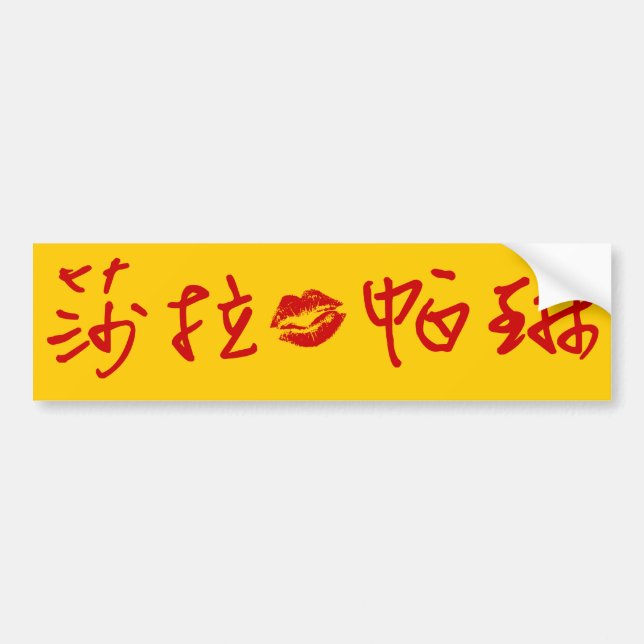 Sarah Palin in Chinese Bumper Sticker (Front)