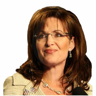 Sarah Palin Looking To Her Right Standing Photo Sculpture