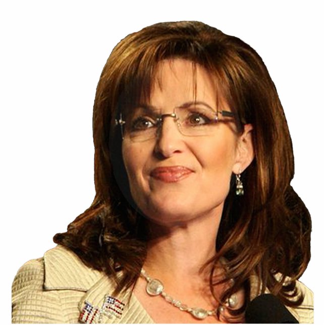 Sarah Palin Looking To Her Right Standing Photo Sculpture (Front)
