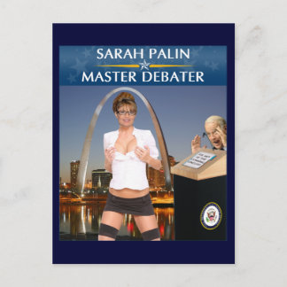 Sarah Palin - Master Debater Postcard