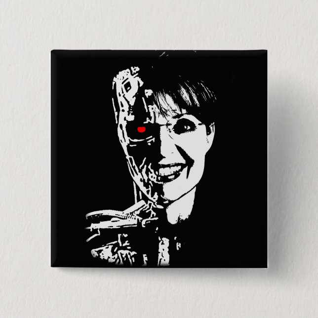 Sarah Palin - Palinator 15 Cm Square Badge (Front)