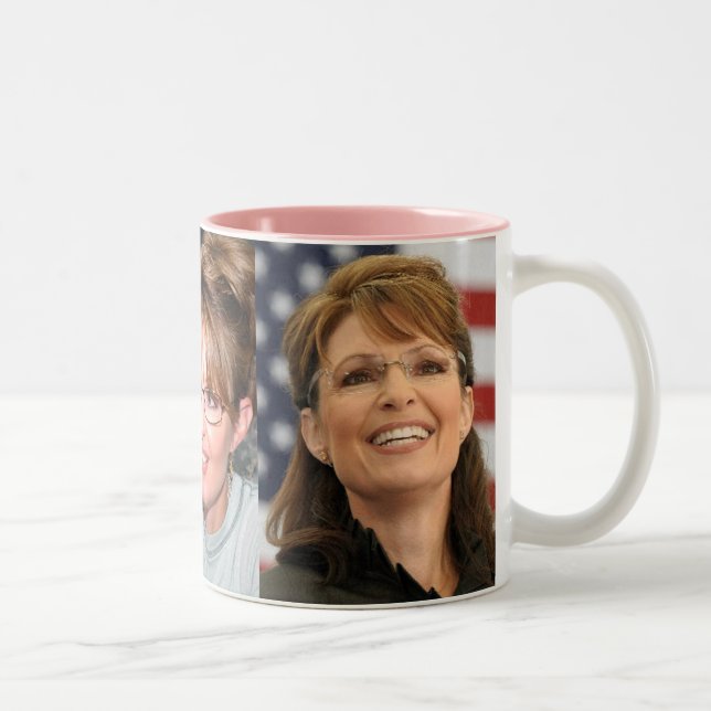 Sarah Palin Photos Two-Tone Coffee Mug (Right)