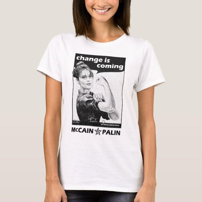 Sarah Palin Supporter Vintage Style T-Shirt (Front)