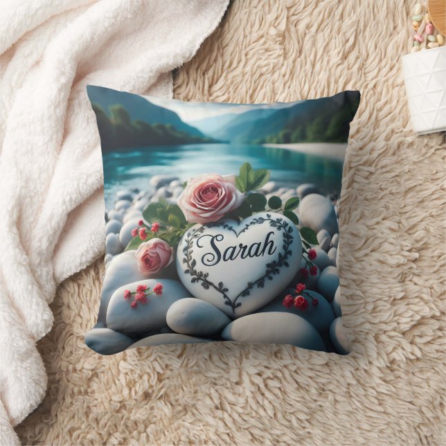 Sarah River Heart Cushion (Blanket)