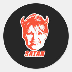 SARAH SATAN CLASSIC ROUND STICKER